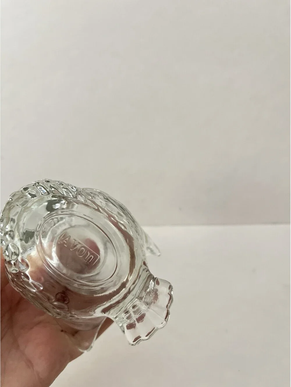 Set Of (2)  vintage Avon Crystal Glass Dove Votive Holders Candle Holder